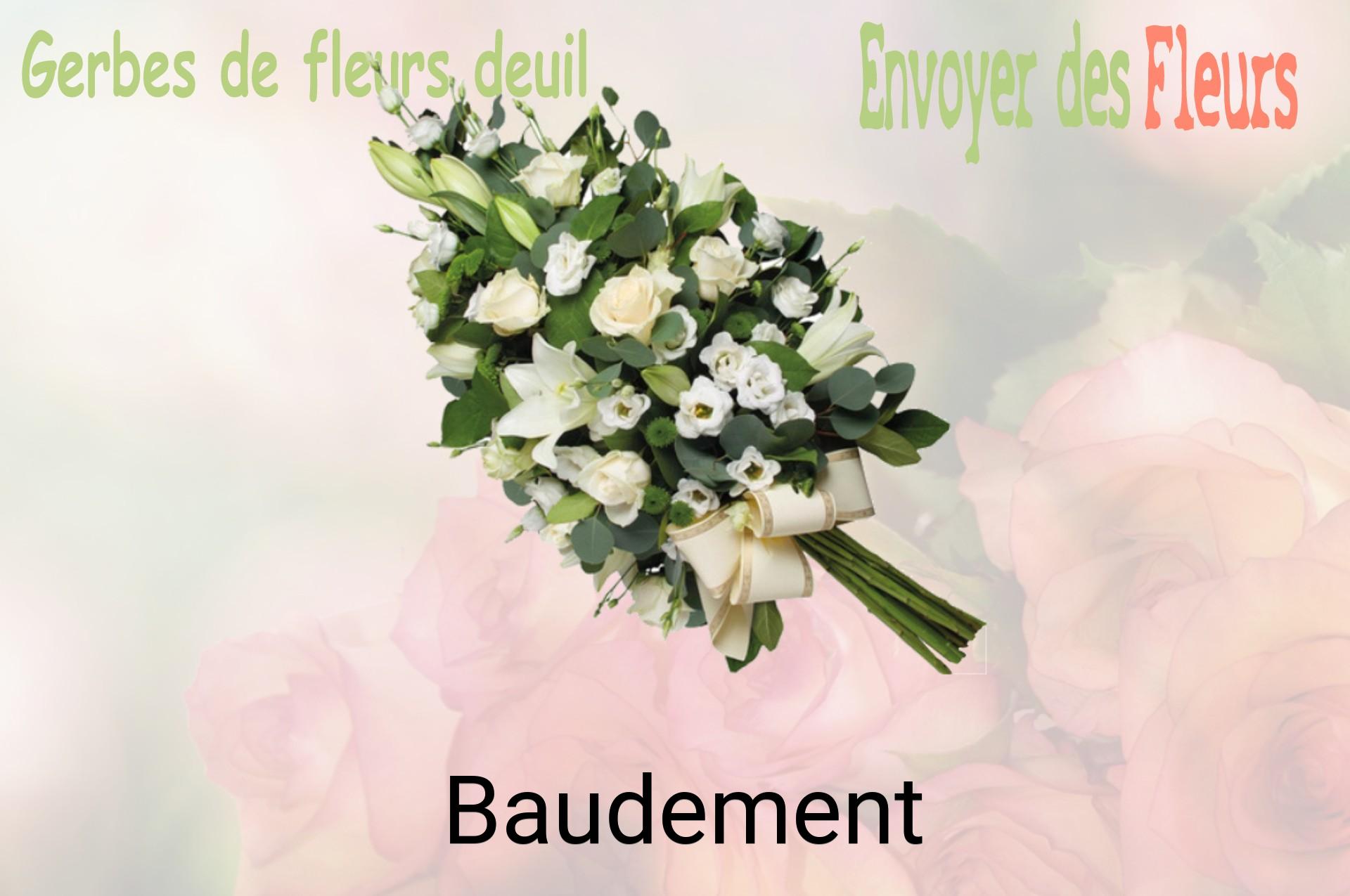 Gerbe de fleurs de deuil livrée à Baudement